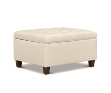 Load image into Gallery viewer, Louise Leather Storage Ottoman
